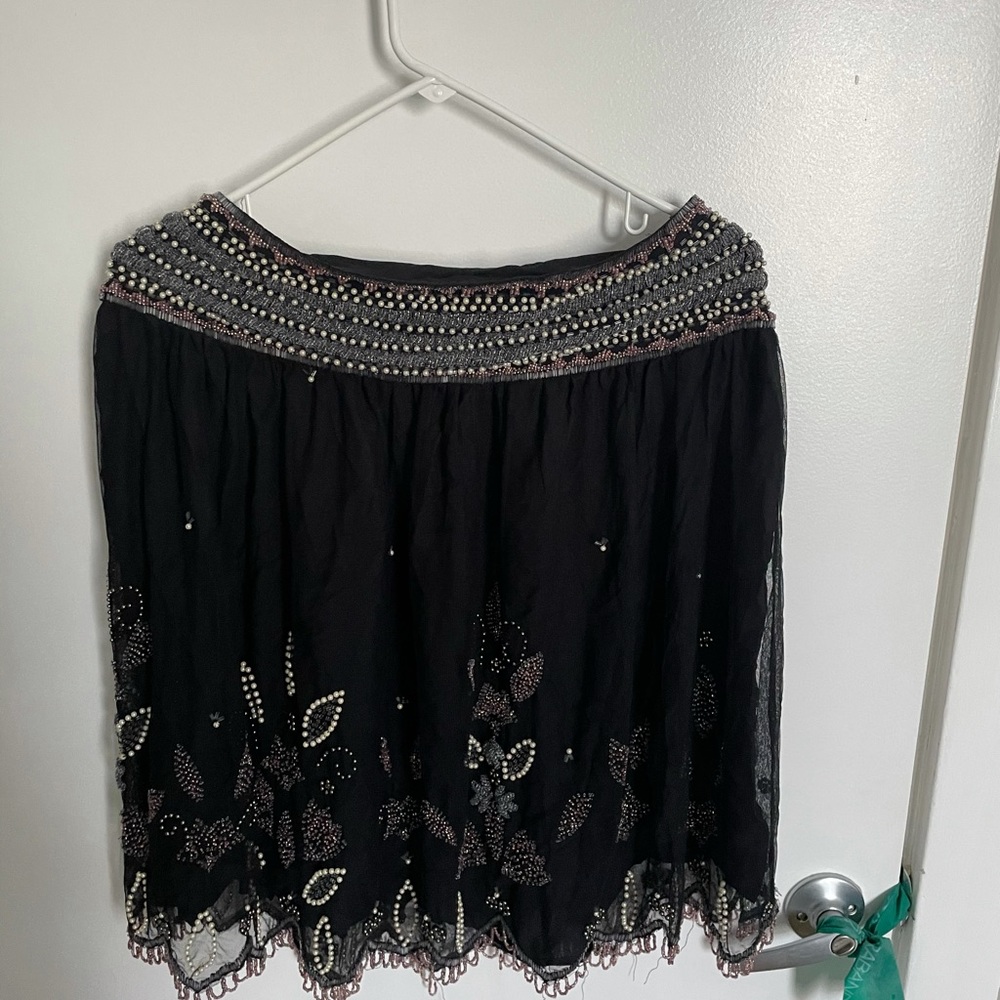 French connection beaded skirt